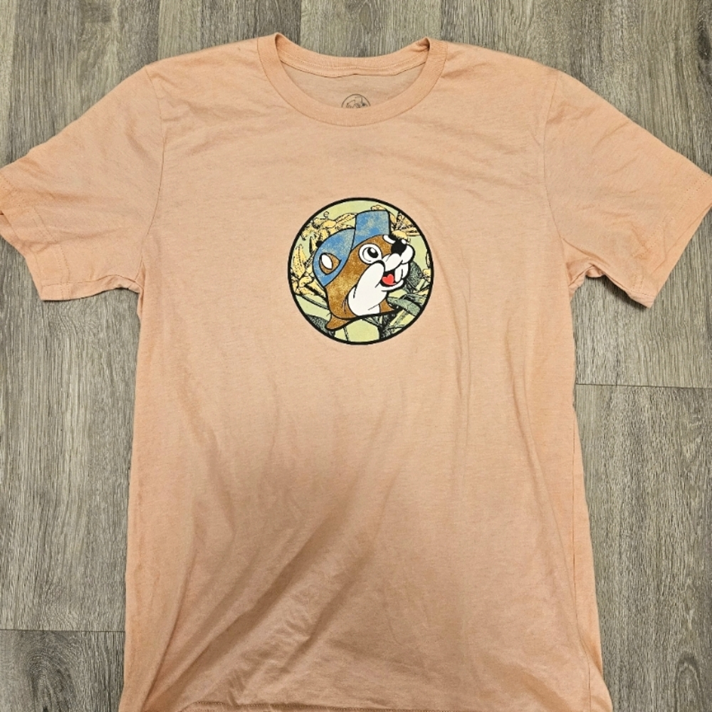 Buc-ee's Pink T-Shirt Blue Hat Beaver Flowers South Carolina Medium